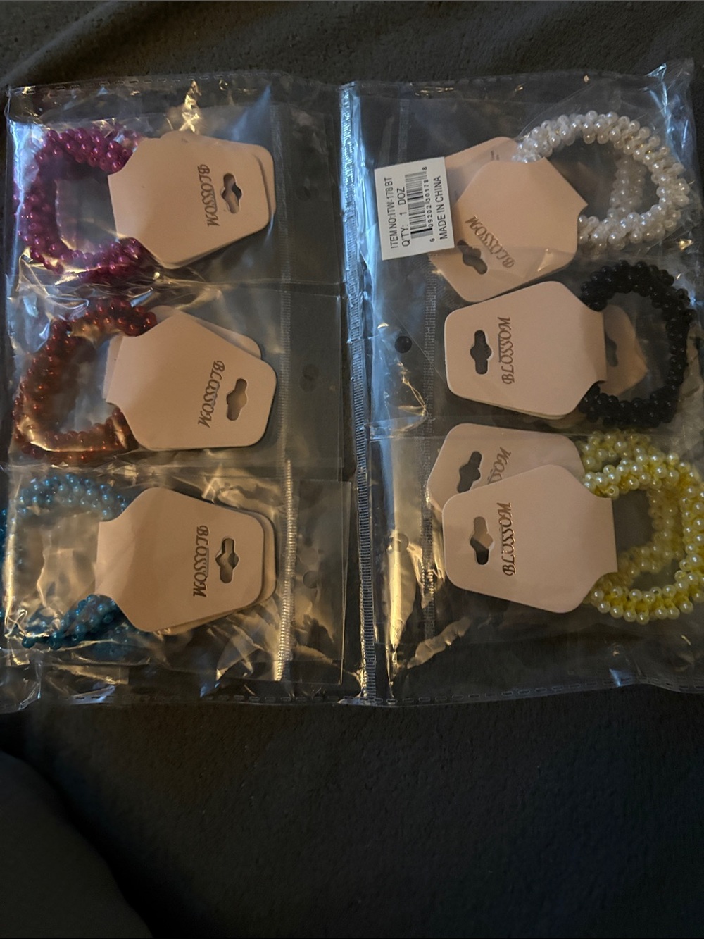 Kids Beaded Hair Ties - Multi-Color Pack